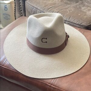 Classic Beige Fedora with Brown Band